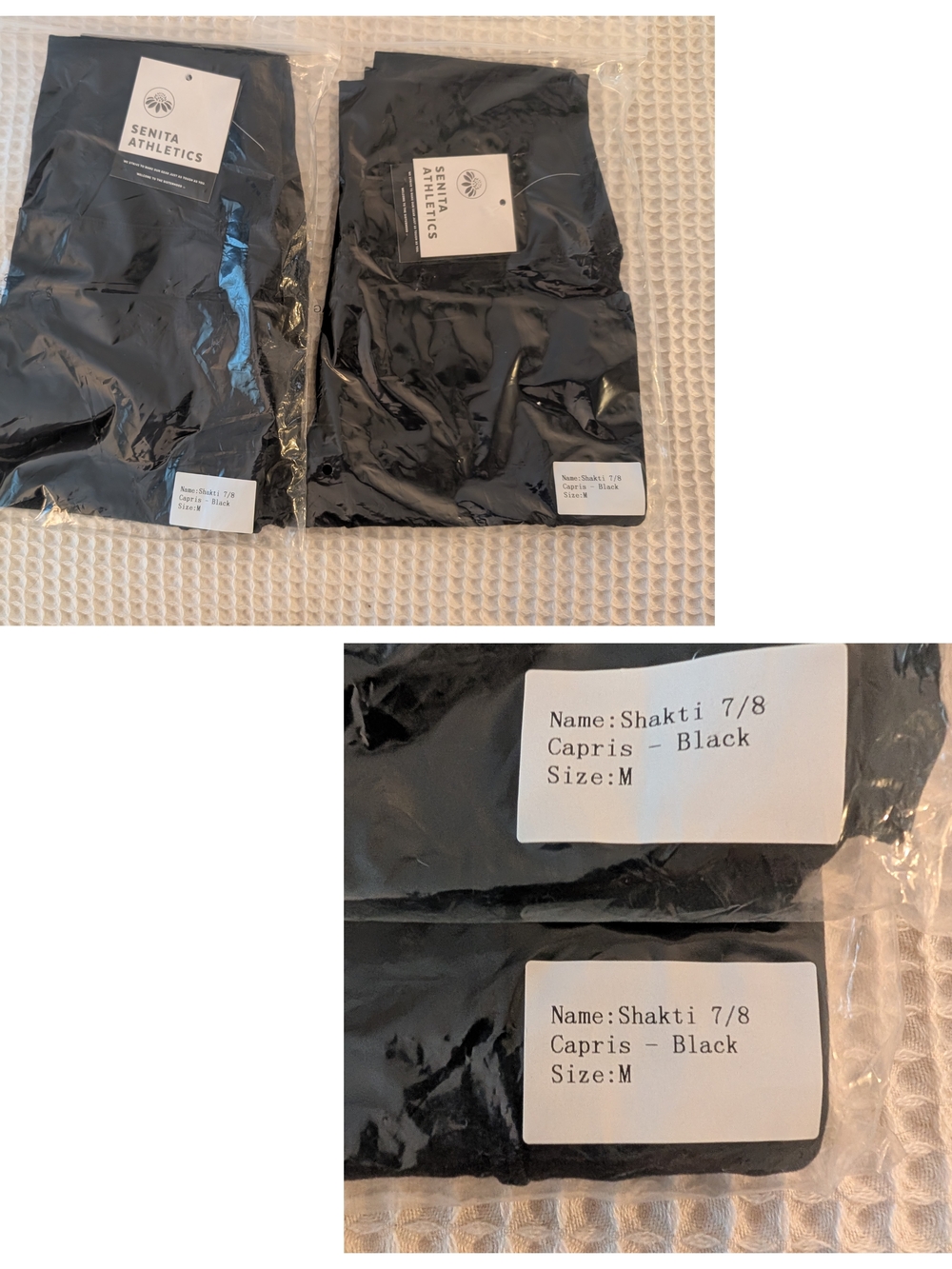 Senita Athletics Black Shakti 7/8 Capris